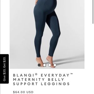 Blanqi Maternity Leggings in Blue (Slate)